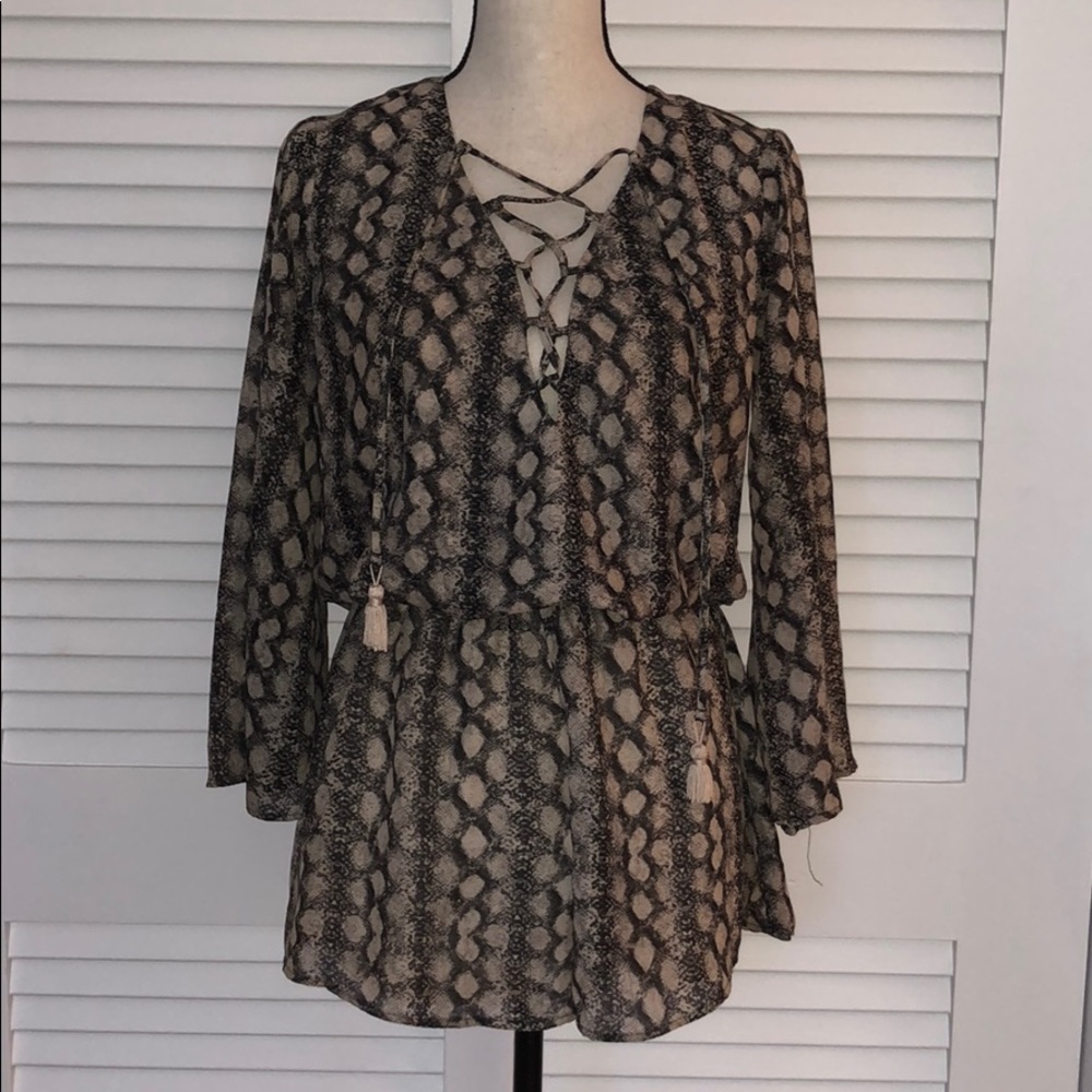 Show Me Your Mumu Snakeskin romper Medium